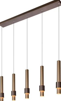 Online Lucide Margary Koffie Hanglamp Koffie, Goud
