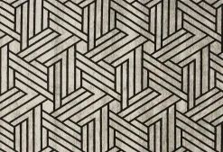 Clearance Trendhopper Mary Vloerkleed Wit, Zwart