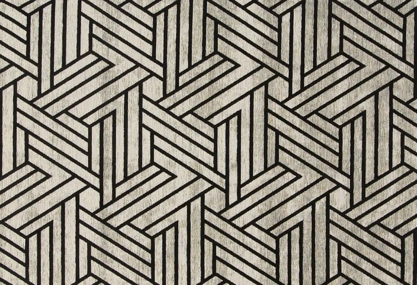 Clearance Trendhopper Mary Vloerkleed Wit, Zwart