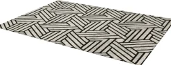 Clearance Trendhopper Mary Vloerkleed Wit, Zwart