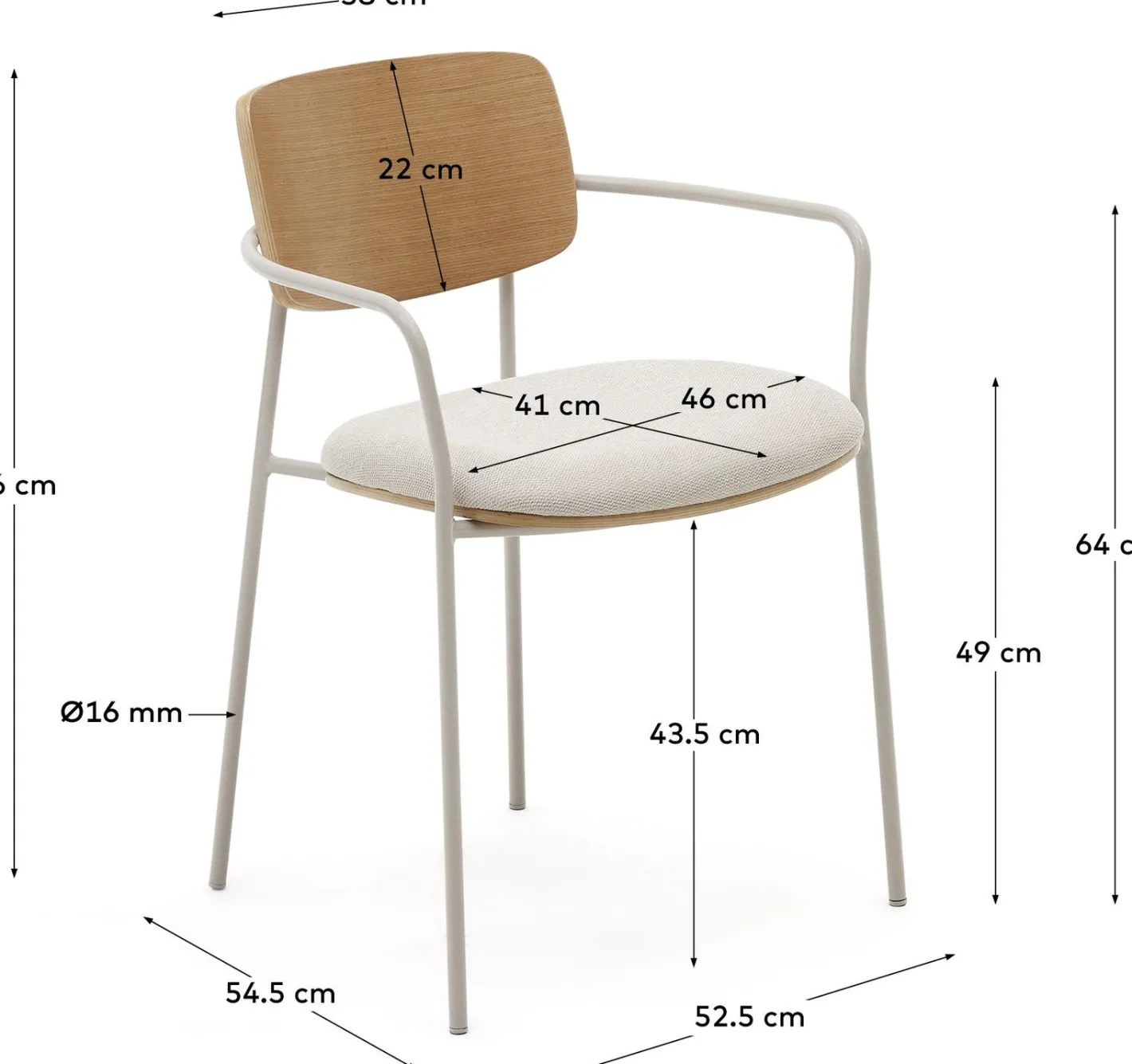 Discount Kave Home Maureen Eetkamerstoel Beige, Naturel
