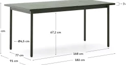 New Kave Home Maurina Groen Tuintafel Donkergroen