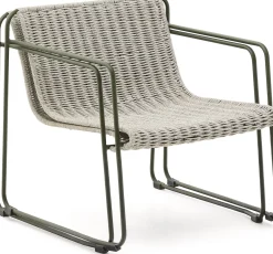 Kave Home Maurina Outdoor Fauteuil Grijs, Groen