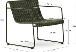 Online Kave Home Maurina Outdoor Fauteuil Donkergroen