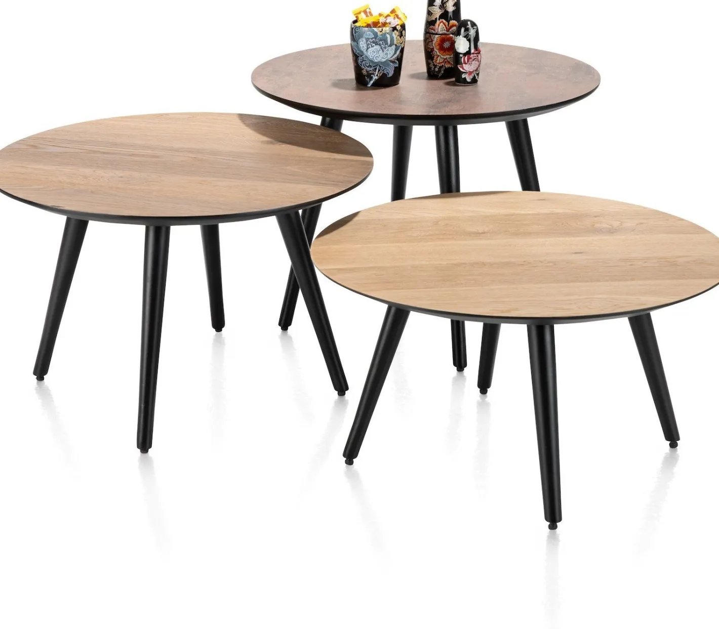 Discount Henders en Hazel Maze Rond S Salontafel Railway Brown