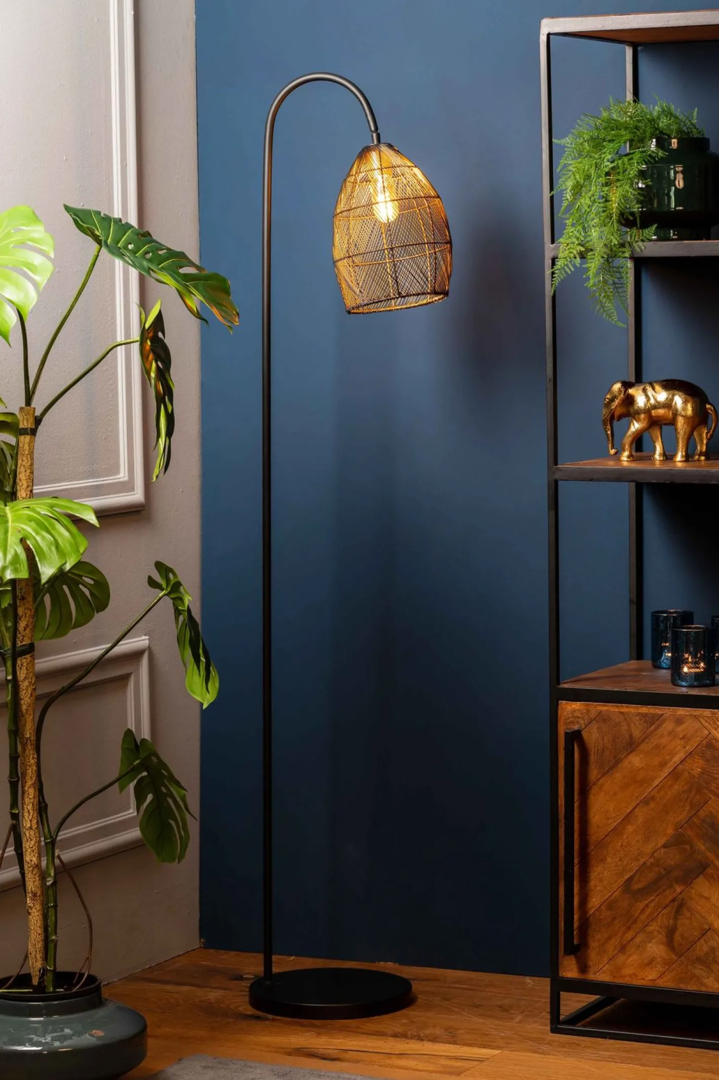 Trendhopper Medita Vloerlamp Zwart, Goud
