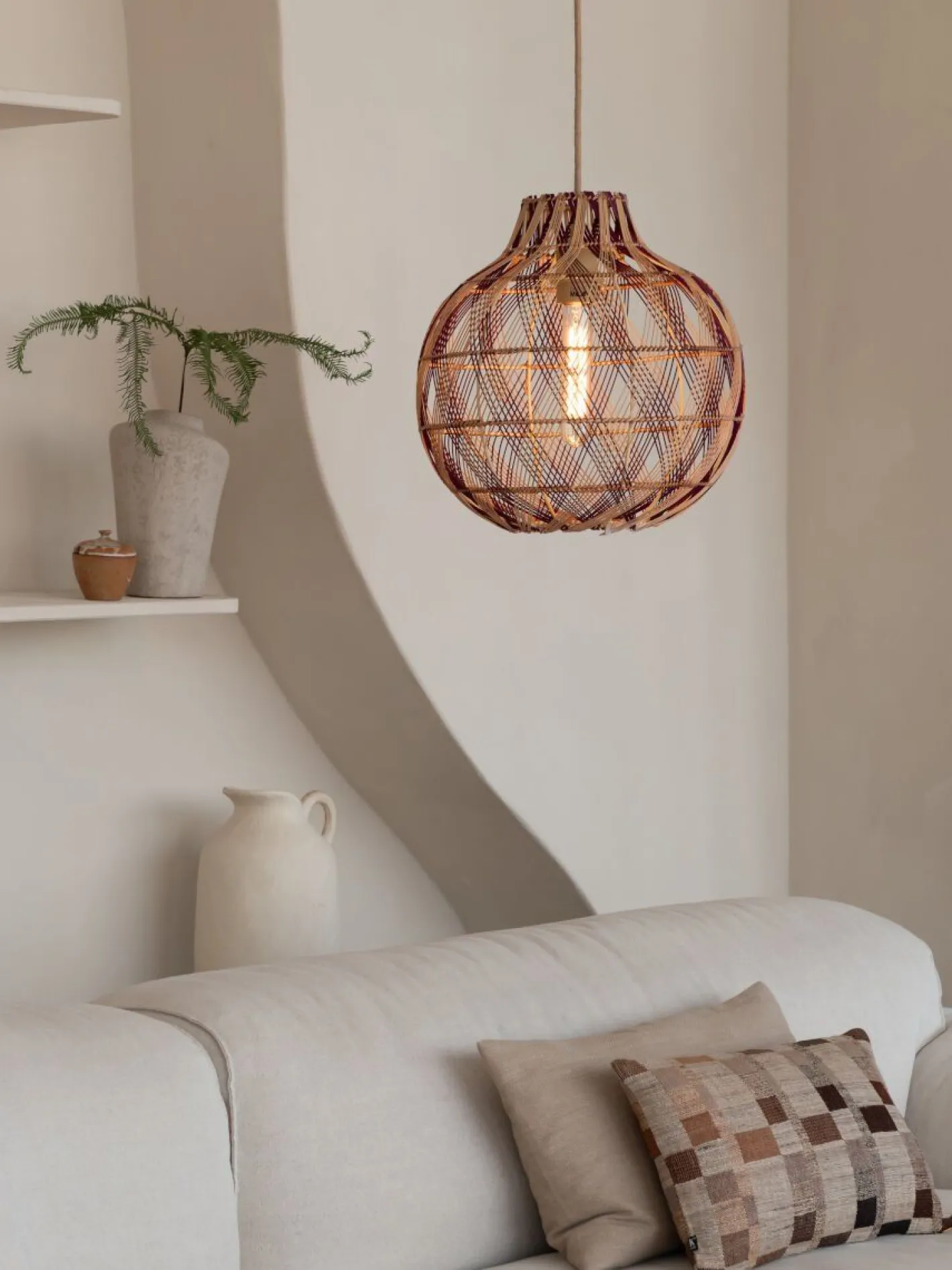 Good&Mojo Mendoza Hanglamp Natural, Brown
