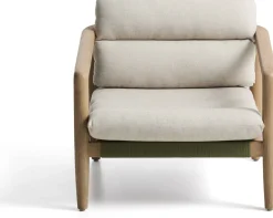 New Kave Home Menfi Outdoor Fauteuil Beige, Groen