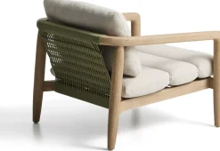 New Kave Home Menfi Outdoor Fauteuil Beige, Groen