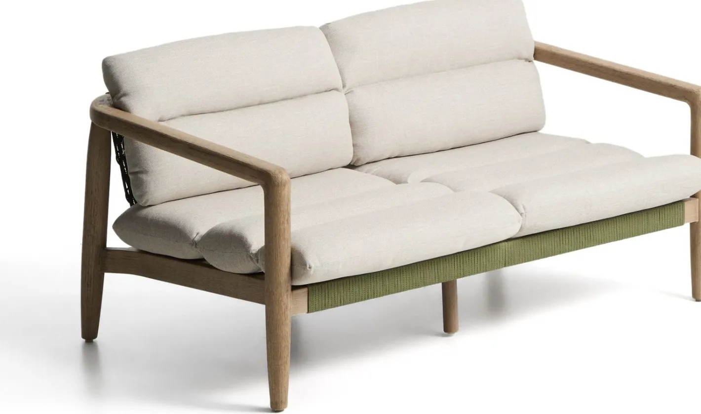 Outlet Kave Home Menfi Tuinbank Beige, Groen