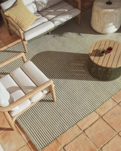 Outlet Kave Home Menfi Tuinbank Beige, Groen