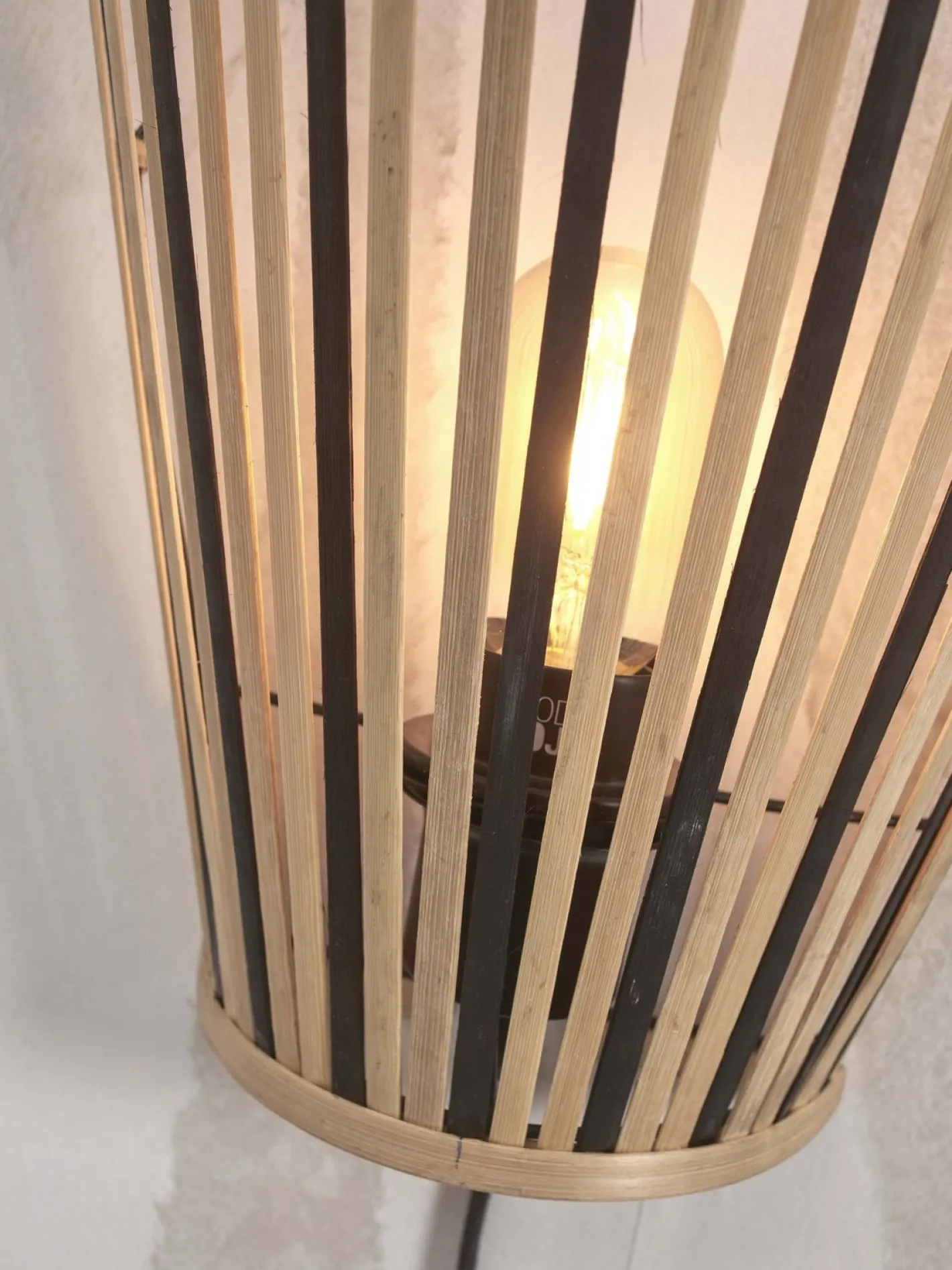 Good&Mojo Merapi Wandlamp Natural, Black