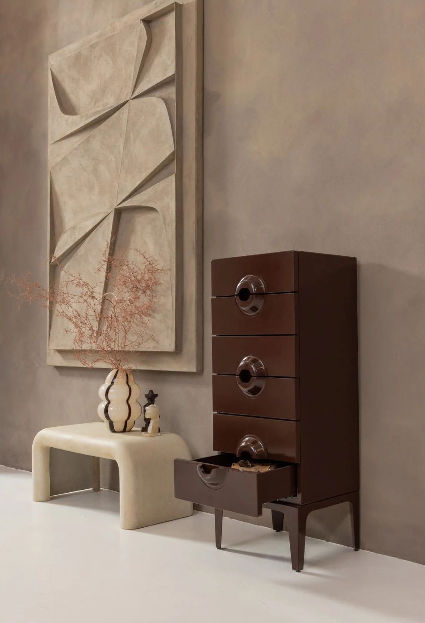 New WOOOD Merge Hoge Ladekast Brown, Red