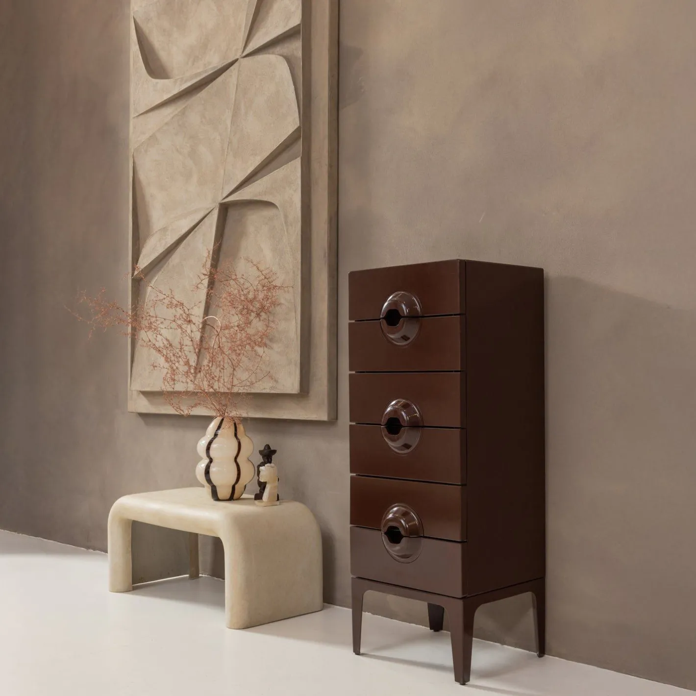 New WOOOD Merge Hoge Ladekast Brown, Red