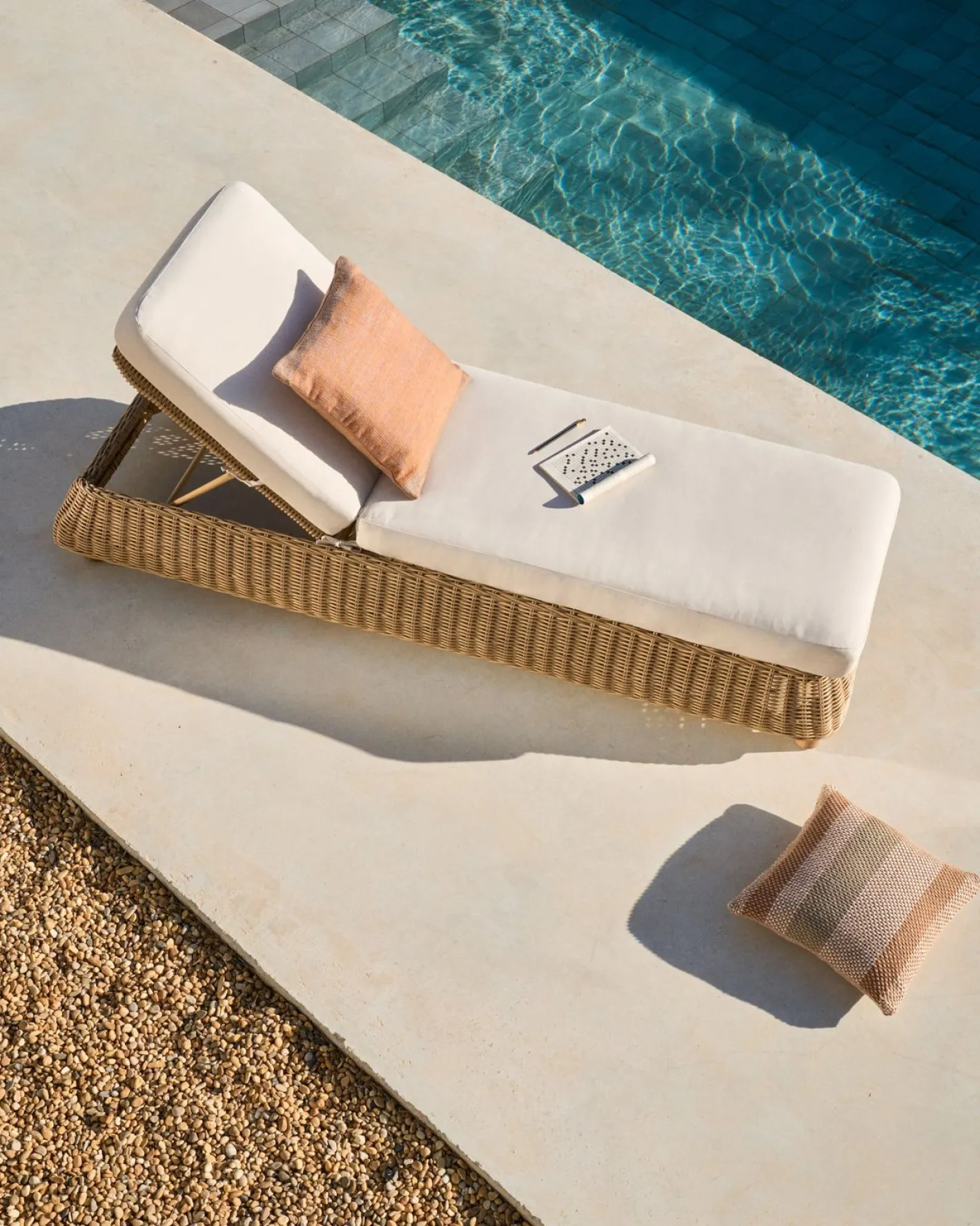 Online Kave Home Meria Ligstoel Beige, Naturel