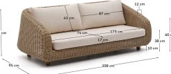 Sale Kave Home Meria Tuinbank Beige, Naturel