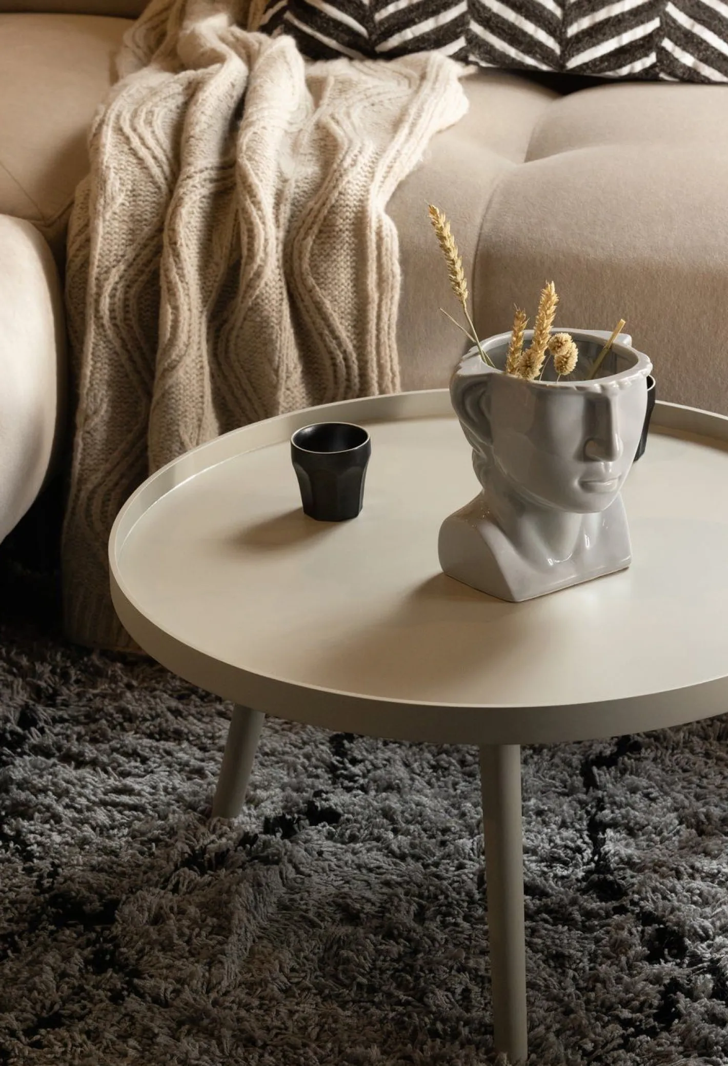 New WOOOD Mesa Beige Bijzettafel Antique Beige