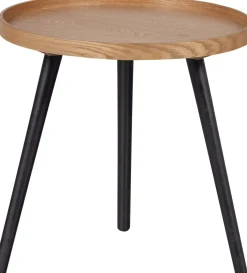 Sale WOOOD Mesa Natural Bijzettafel Naturel, Zwart