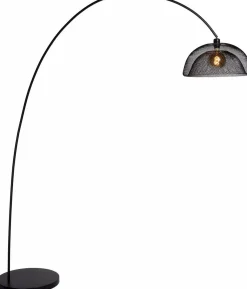 Clearance Lucide Mesh Boog Vloerlamp Zwart