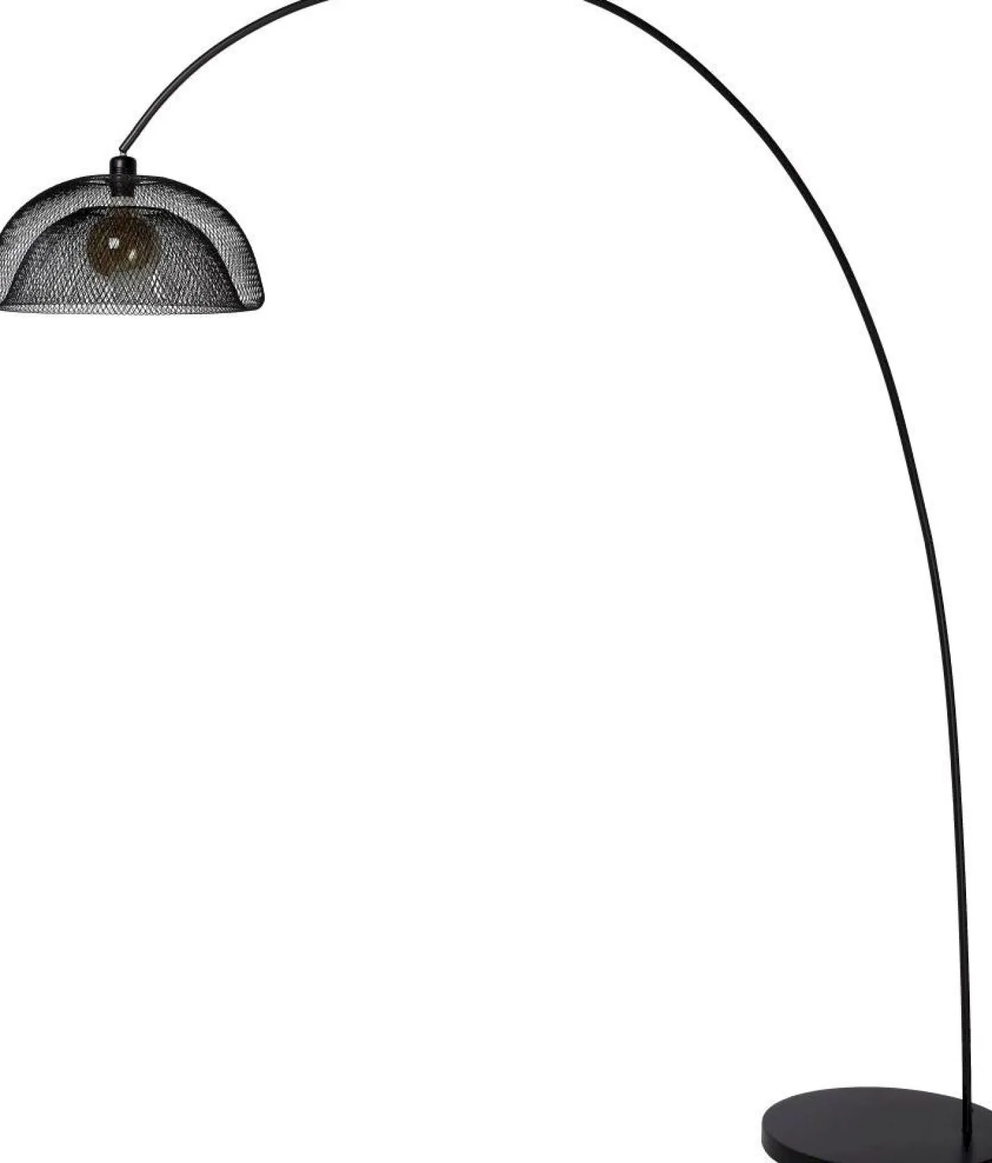 Clearance Lucide Mesh Boog Vloerlamp Zwart