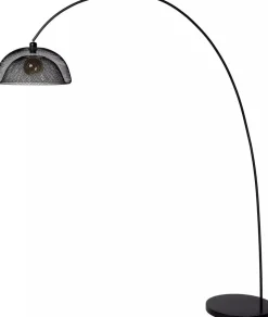 Clearance Lucide Mesh Boog Vloerlamp Zwart