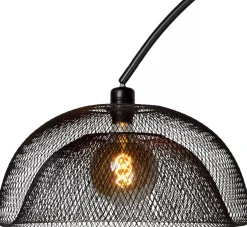 Clearance Lucide Mesh Boog Vloerlamp Zwart