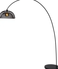 Clearance Lucide Mesh Boog Vloerlamp Zwart
