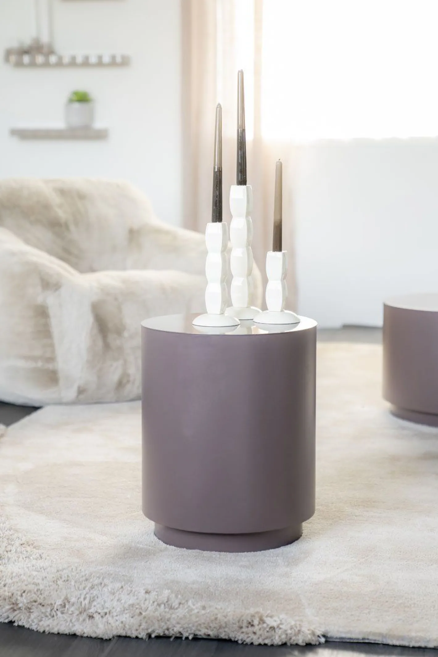 New By Boo Mesita Bijzettafel Dark Taupe