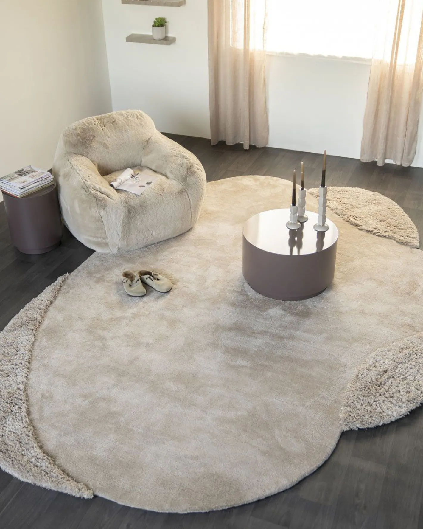 New By Boo Mesita Salontafel Dark Taupe
