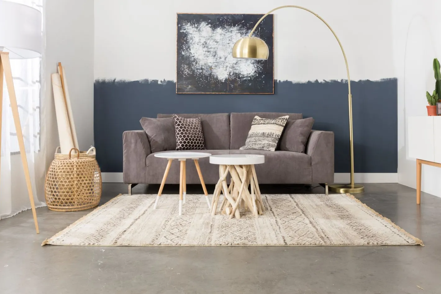 Outlet Zuiver Metal Bow Vloerlamp Brass