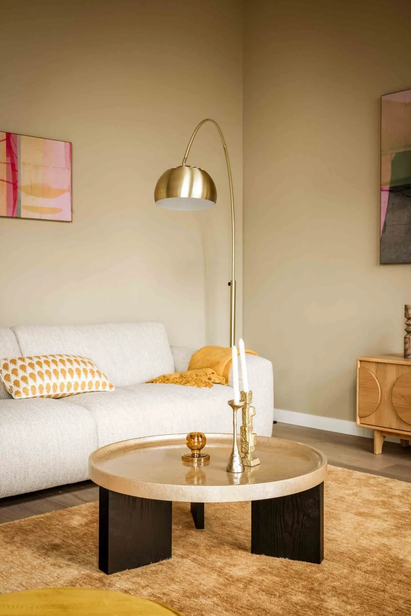 Outlet Zuiver Metal Bow Vloerlamp Brass