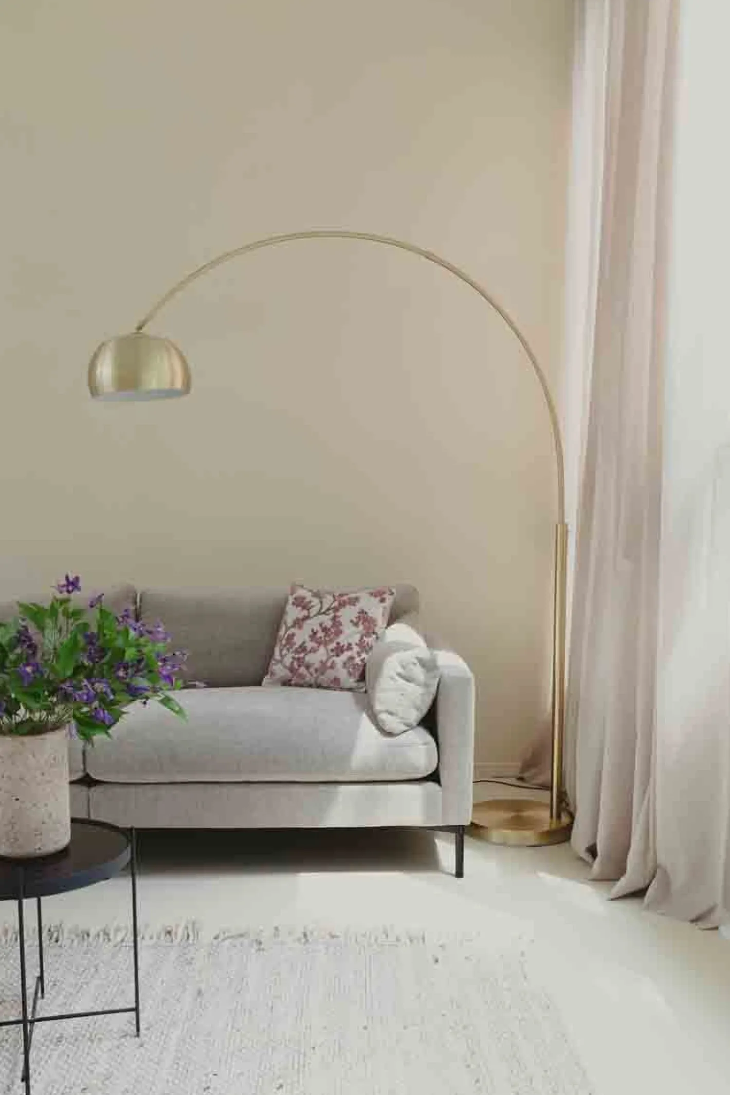 Outlet Zuiver Metal Bow Vloerlamp Brass