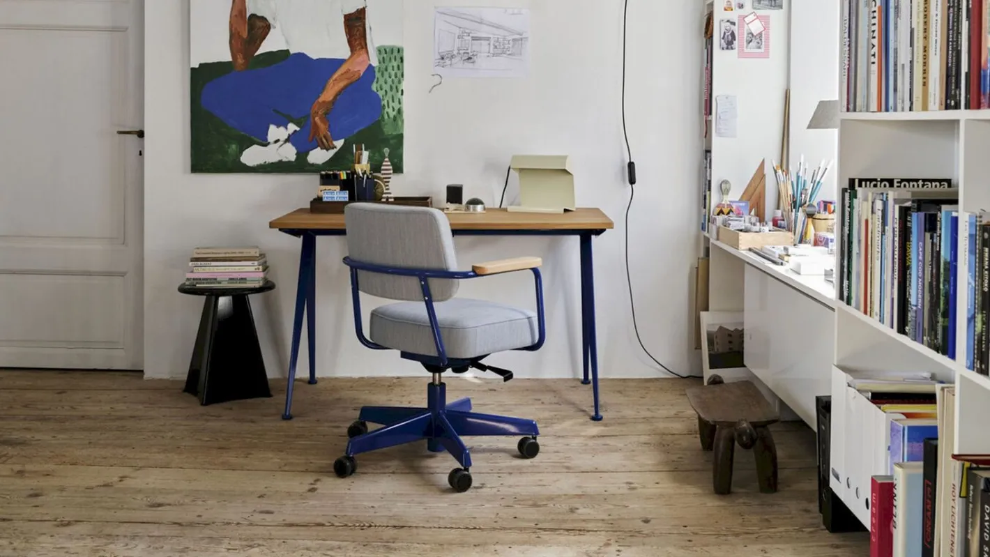 Outlet Vitra Metallique Tabouret Kruk Blue