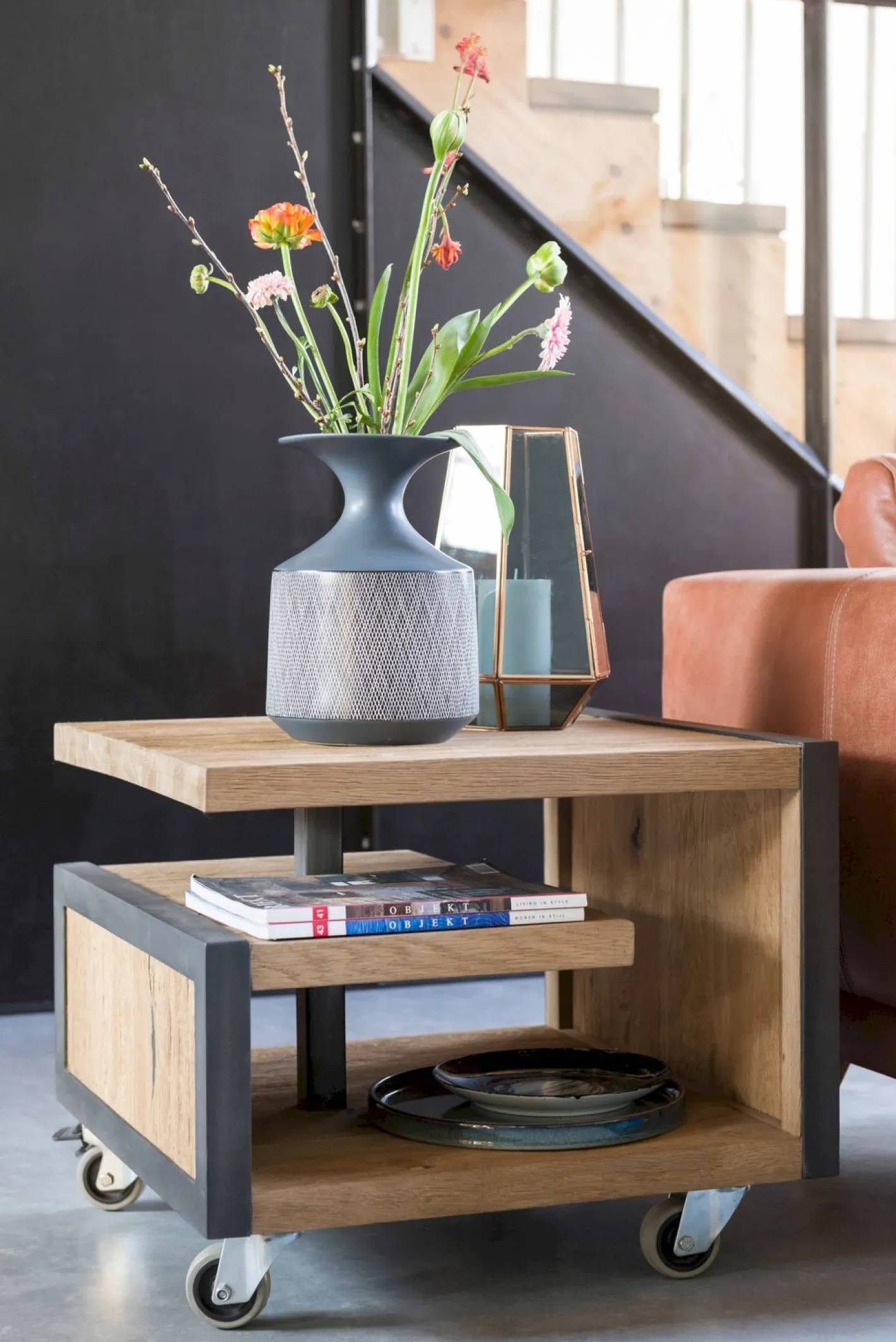 Best Henders en Hazel Metalo Bijzettafel Railway Brown