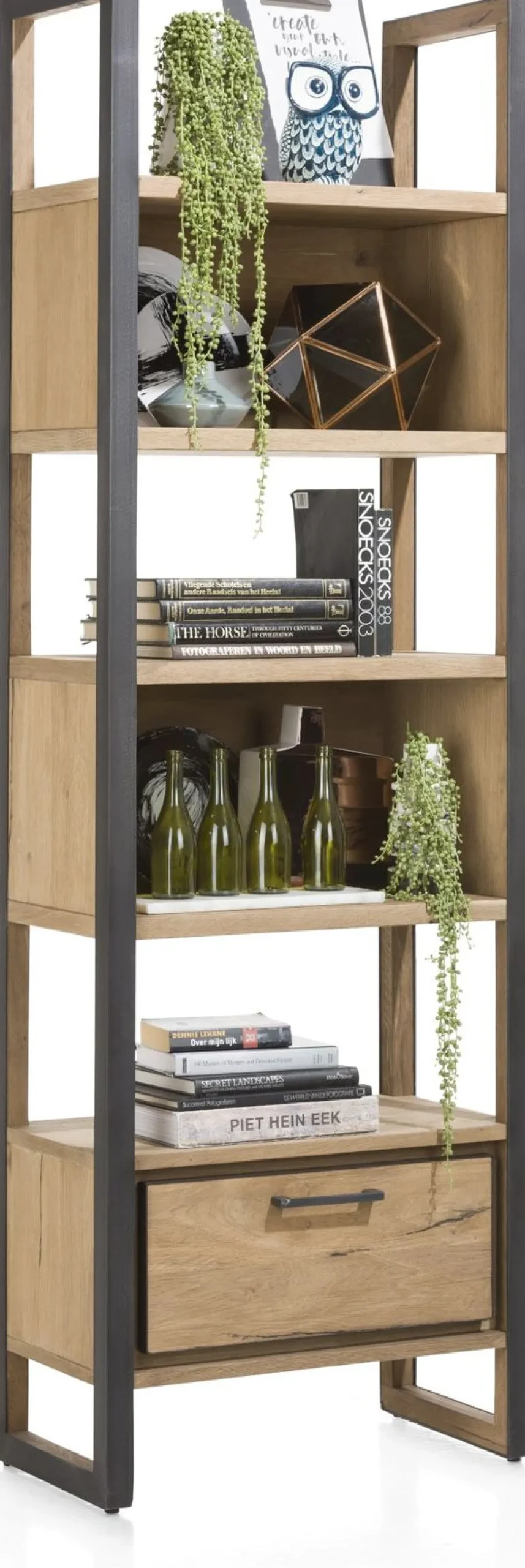 Best Henders en Hazel Metalo Boekenkast Railway Brown, Desert Black