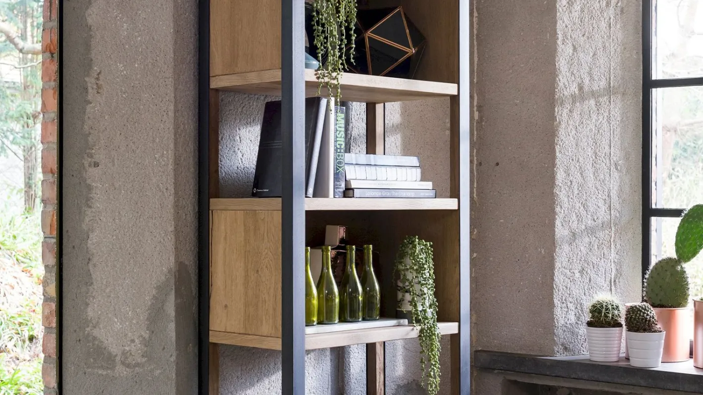 Best Henders en Hazel Metalo Boekenkast Railway Brown, Desert Black
