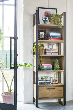 Best Henders en Hazel Metalo Boekenkast Railway Brown, Desert Black