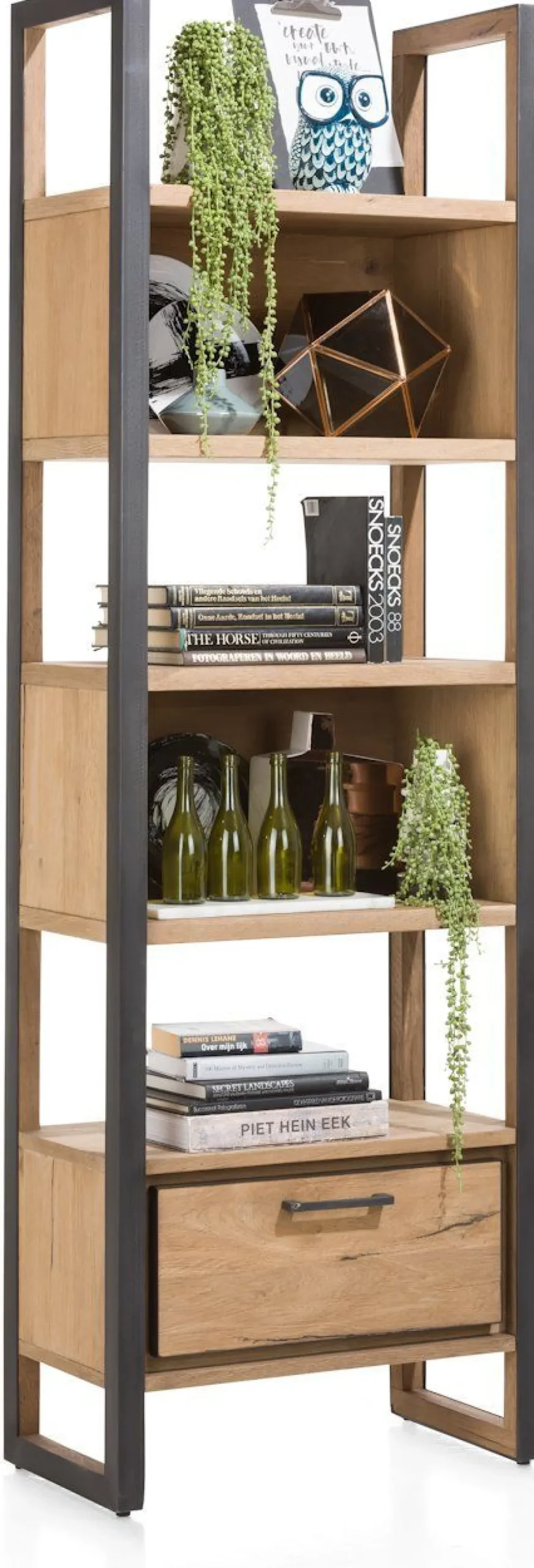 Best Henders en Hazel Metalo Boekenkast Railway Brown, Desert Black