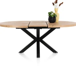 Hot Henders en Hazel Metalox Rond Uitschuiftafel Railway brown
