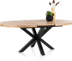 Hot Henders en Hazel Metalox Rond Uitschuiftafel Railway brown