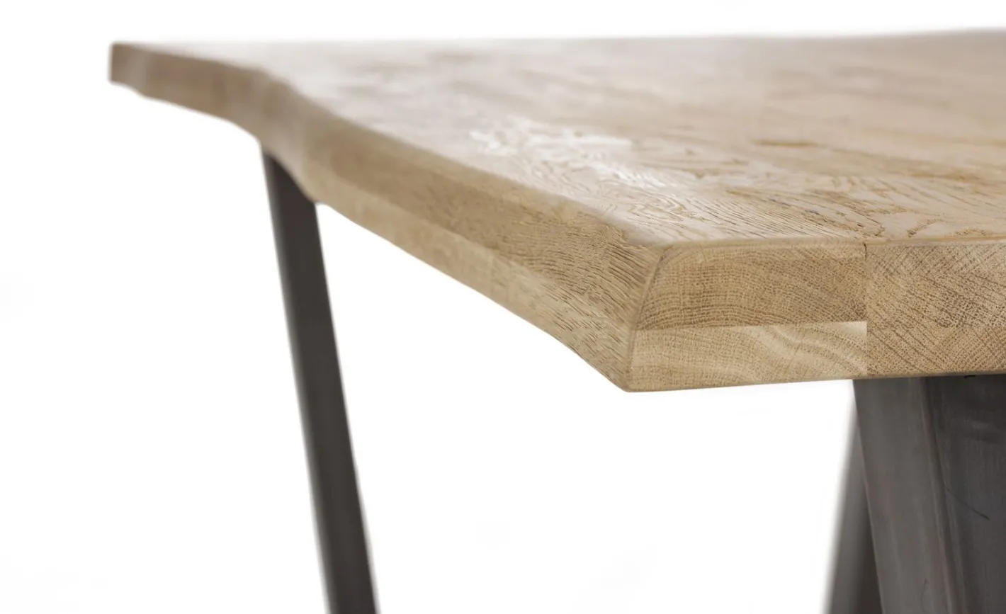 Discount Henders en Hazel Metalox V-Poot Metaal Eettafel Naturel