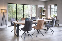 Discount Henders en Hazel Metalox V-Poot Metaal Eettafel Naturel