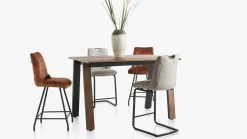 Discount Henders en Hazel Michiel Vierkant Barstoel Lichtgrijs