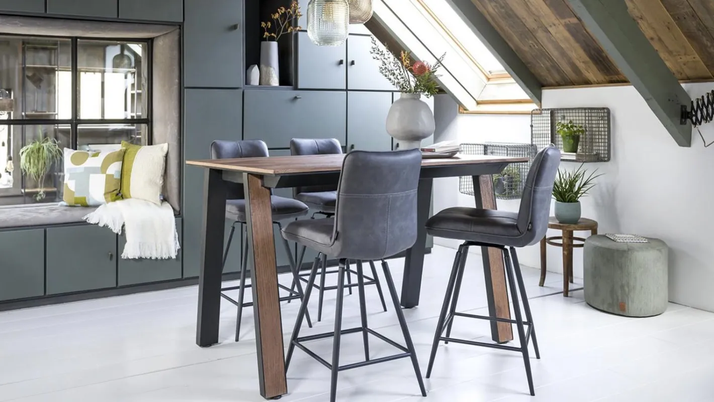 Outlet Henders en Hazel Milva Pala Barstoel Antraciet