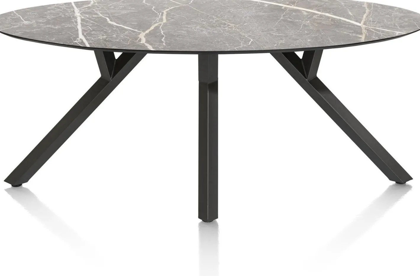 Discount XOOON Minato Ovaal Eettafel Licht Grijs