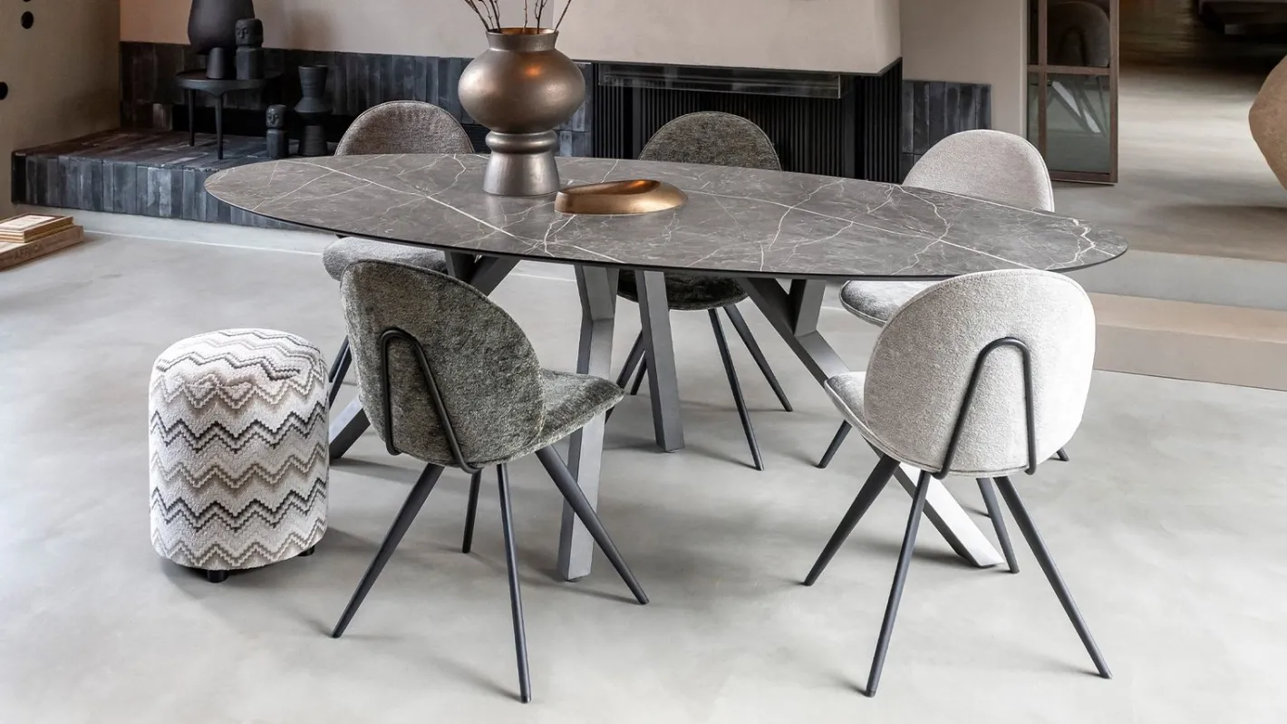 Discount XOOON Minato Ovaal Eettafel Licht Grijs