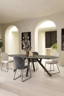 New XOOON Minato Ovaal Eettafel Onyx