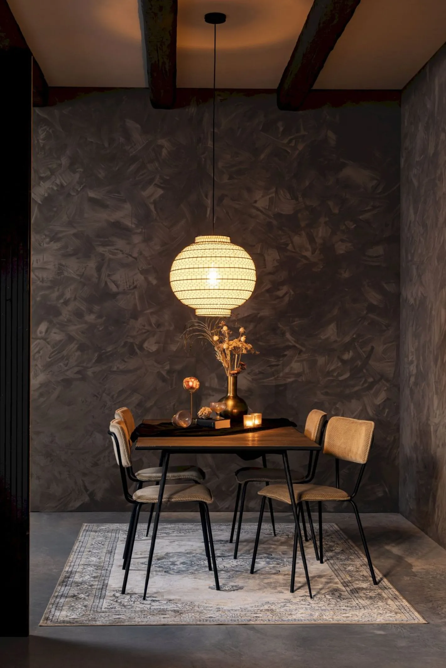 Outlet Dutchbone Ming Hanglamp Black, White