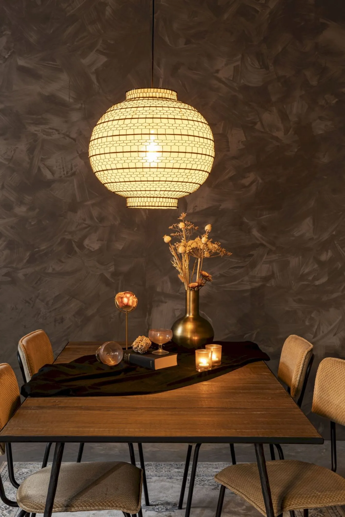 Outlet Dutchbone Ming Hanglamp Black, White