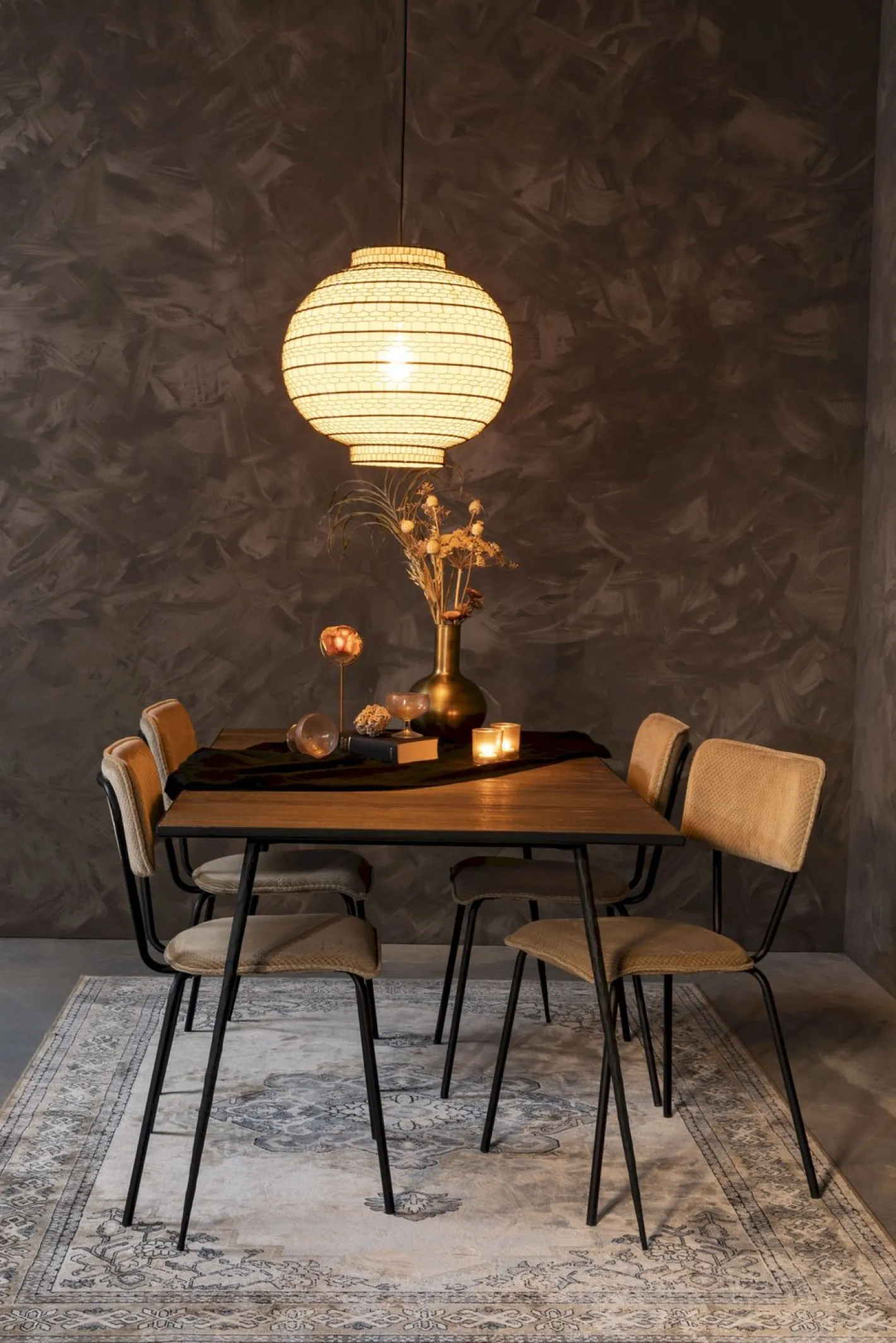 Outlet Dutchbone Ming Hanglamp Black, White